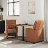 vidaXL Dining Stoelen met Wielen 2 pcs Bruin 58 x 67 x 97 cm Kunstleer
