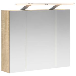 vidaXL Badkamer spiegelkast Sonoma Eiken 60 x 14,5 x 50 cm