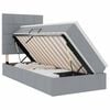 vidaXL Opslag bed met matras met opslag Lichtgrijs 90 x 190 cm Stof