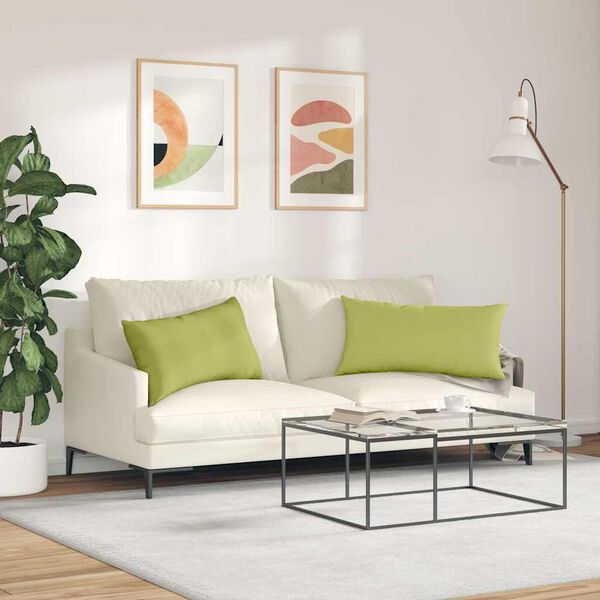 vidaXL Sofa Kussens 2 pcs Lichtgroen 80 x 40 cm Stof