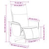 vidaXL Fauteuil verstelbaar met voetensteun kunstleer grijs