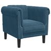 vidaXL Fauteuil fluweel blauw