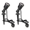 Luxform LED-spotlights Dominica zwart 2 st LUX9522D.01