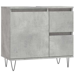 vidaXL Badkamerkast 65x33x60 cm bewerkt hout betongrijs