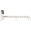 vidaXL Bedframe Wit en lichtgrijs 100 x 200 cm Massief grenenhout