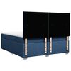 vidaXL Boxspring met matras stof blauw 200x200 cm