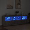 vidaXL Dressoir met LED-verlichting 202x37x67 cm grijs sonoma eiken