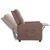 vidaXL Fauteuil verstelbaar stof taupe