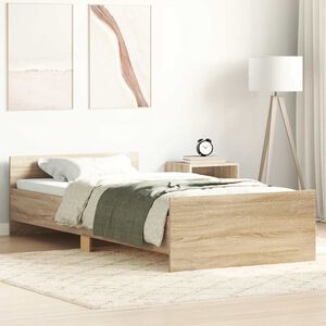 vidaXL Bedframe zonder matras hout sonoma eikenkleurig 90x200 cm