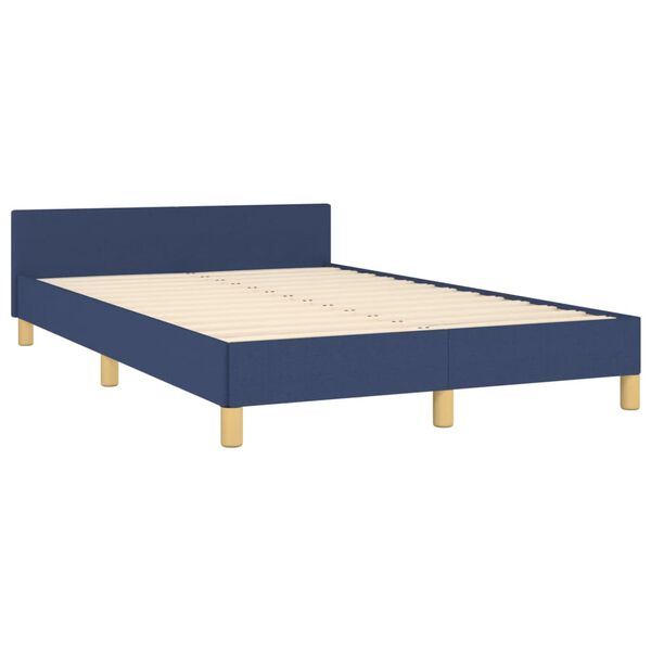 vidaXL Bedframe zonder matras 120x190 cm stof blauw