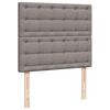 vidaXL Ottoman bed met matras en LED's 120x190 cm stof taupe