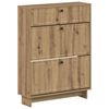 vidaXL Schoenenkast EDE 78 x 24 x 103 cm Bewerkt hout Artisanaal eiken