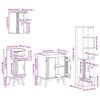 vidaXL Badkamermeubelset met lade 4 pcs Bruin Massief grenenhout