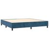 vidaXL Boxspring met matras fluweel donkerblauw 200x200 cm