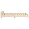 vidaXL Bedframe zonder matras stof cr&egrave;mekleurig 140x190 cm