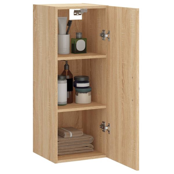 vidaXL Wandkast 34,5x34x90 cm bewerkt hout sonoma eikenkleurig