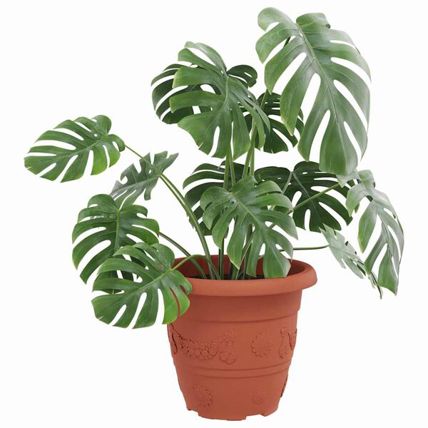 vidaXL Ronde Bloempot 6 pcs Baksteenrood &Oslash; 26 x 21.5 cm Kunststof