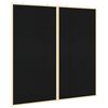 vidaXL Bulletinbord Zwart 100 x 100 x 1,4 cm Massief grenenhout