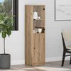 vidaXL Highboard Artisan Eiken 35 x 37 x 142 cm Bewerkt hout