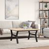 vidaXL Salontafel Y-frame 90x90x45,5 cm grenenhout en staal