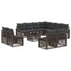 vidaXL Tuinbankenset 12 st Grijs poly rattan