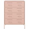 vidaXL Dressoir 68x39x89 cm staal roze