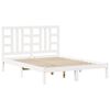 vidaXL Bedframe massief hout wit 140x190 cm