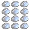vidaXL LED-wandlampen solar rond zilver 12 st