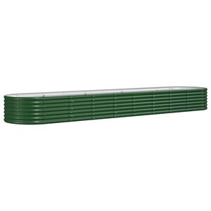 vidaXL Plantenbak 368x80x36 cm gegalvaniseerd staal groen