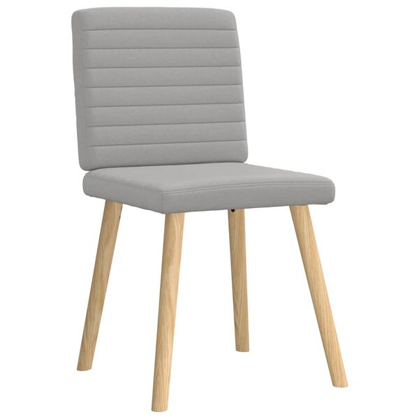 vidaXL Eetkamerstoelen 4 st stof wolk grijs