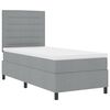 vidaXL Boxspringbed met matras Lichtgrijs 100 x 200 cm Stof