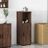 vidaXL Badkamer Kast Bruin Eiken 30 x 35 x 95 cm Bewerkt hout & Metaal