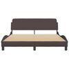 vidaXL Bedframe "Dover" stof donkerbruin 160x200 cm