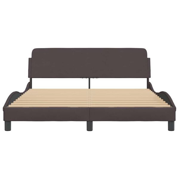 vidaXL Bedframe "Dover" stof donkerbruin 160x200 cm