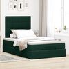 vidaXL Ottoman bed met matrassen 120x200cm fluweel donkergroen