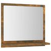 vidaXL Badkamerspiegel 40x10,5x37 cm bewerkt hout gerookt eikenkleurig