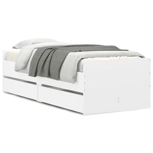 vidaXL Bedframe met lades wit 100x200 cm
