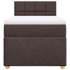 vidaXL Boxspring met matras stof donkerbruin 90x200 cm