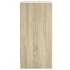 vidaXL Bijzetkast met glazen deuren 68x37x75,5 cm sonoma eikenkleurig