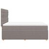 vidaXL Boxspring met matras stof taupe 160x200 cm