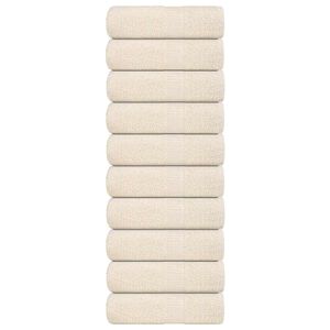 vidaXL Washandjes FROGN 10 st 30x30 cm 360 g/m&sup2; cr&egrave;me