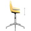 vidaXL Eetkamerstoelen draaibaar 4 st stof geel