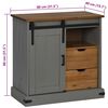 vidaXL Dressoir HALDEN met schuifdeur 80x40x80 cm massief hout grijs