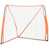 vidaXL Honkbalnet draagbaar 183x182x183cm staal polyester oranje zwart