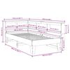 vidaXL Bed met boekenkast zonder matras grenenhout wit 100x200 cm