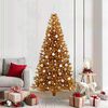 vidaXL Kerstboom met 300 LED met standaard Goud 210 cm PET