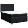 vidaXL Boxspring met matras stof zwart 140x190 cm