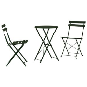 vidaXL Vouw Bistro Set 3 pcs Bossen Staal