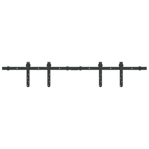 vidaXL Ophangset voor schuifdeur 122 cm koolstofstaal