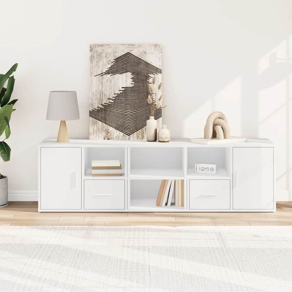 vidaXL Hoekkast 160x40x45 cm bewerkt hout wit